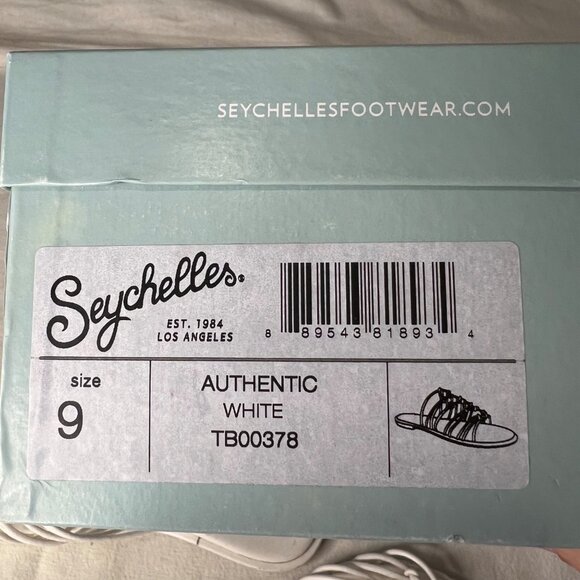 Seychelles-Lulus Size 9 White Leather Knotted Strap Slip-On Sandals Comfort - Picture 12 of 16